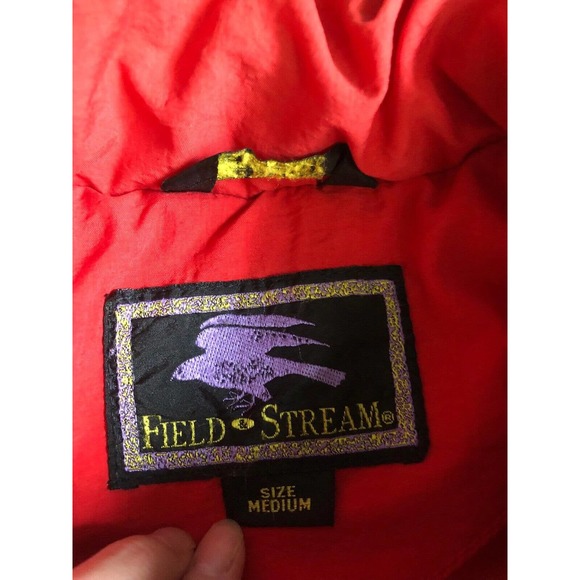 Vintage 90s Field & Stream Men's Size M Retro Puffer Jacket Down Vantage Cloth - Picture 2 of 16